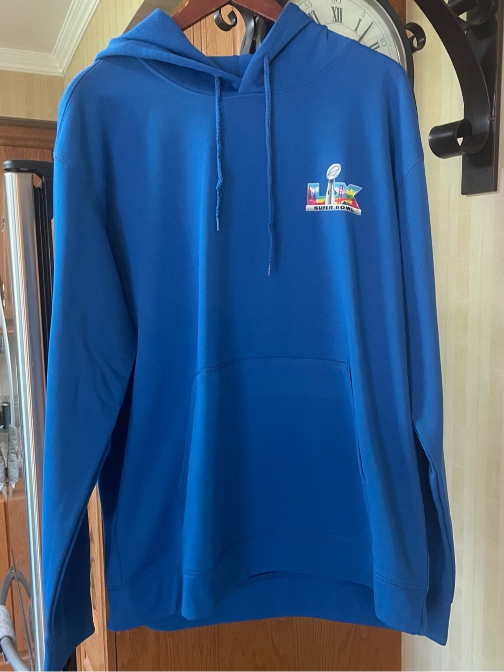 Men's Blue Super Bowl Pullover Hoodie - Casual Athletic Wear